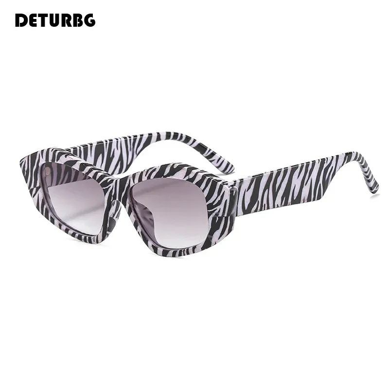 Vintage Retro Zebra Cat Eye Sunglasses for Women Trendy Womens Sunglasses Fashionable Shades for Women UV400 15 Colors SG083