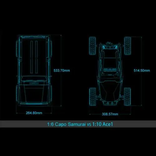 Capo New 1/6 Scale RC Racing CD15828 SIXER1 Samurai  Crawler Car KIT DIY Model 533MM TH15890-SMT2