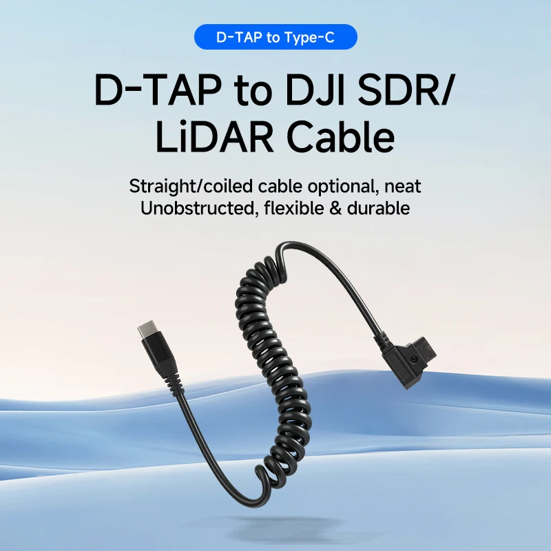 Flexible Durable D-TAP to USB-C Power Cable Custom Length 0.5-1.5m Options for V-Mount Battery - Camera Equipment Accessory