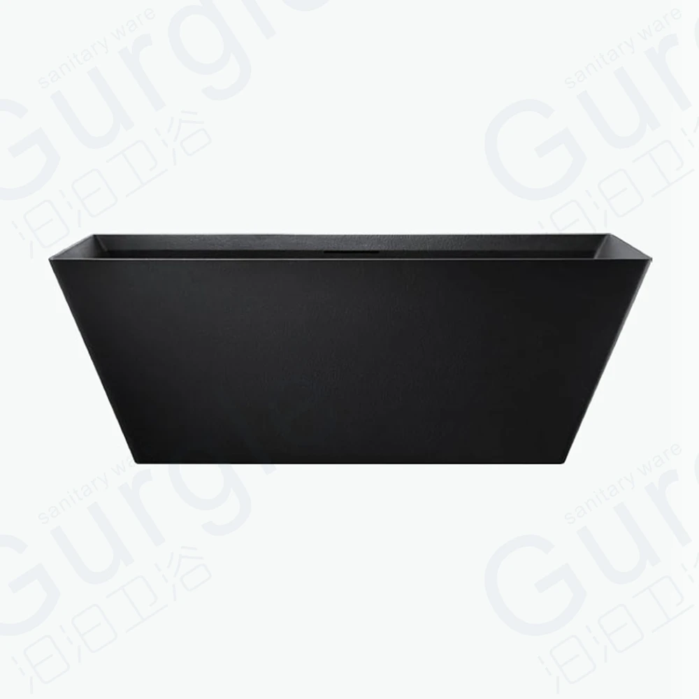 

Customized Whirlpool Free Standing Stone Bathtub Comfortable Artificial Stone Bathtub For Modern Bathroom