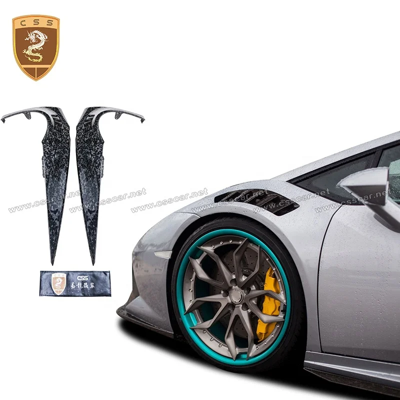 

Для Lambor Huracan LP610-LP580 Vors Style Кованые жалюзи из углеродного волокна Вентиляционное переднее боковое крыло