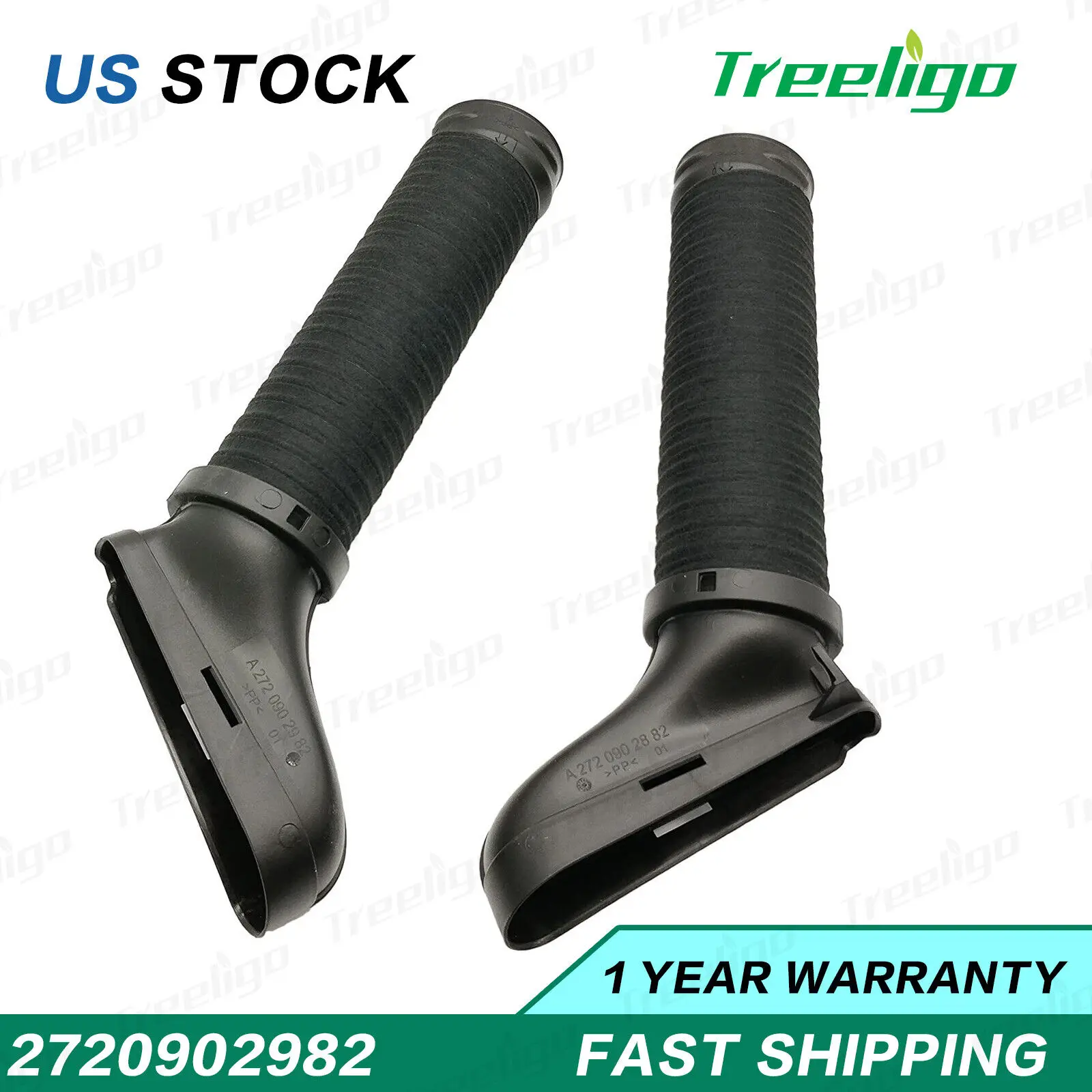 

2720902882 2720902982 Car Air Intake Duct Hose Right Left 2PCS For Mercedes Benz GLK350 2010 2011 2012 Engine Air Intakes Parts