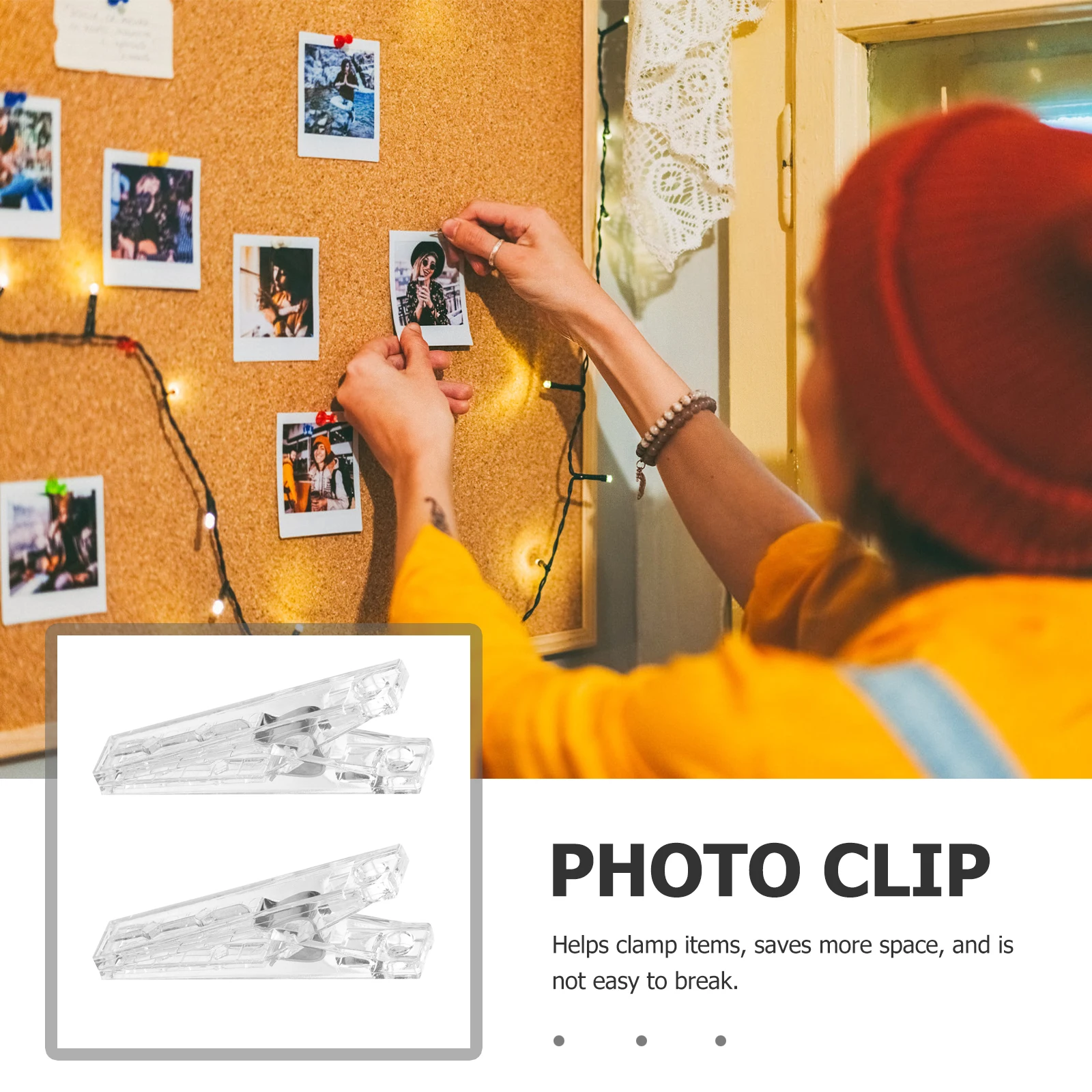 

6pcs Plastic Multi-Function Sewing Quilting Photo Clips Anti-Slip Sock Bed Sheet Holders Home Use Small Reusable Clips