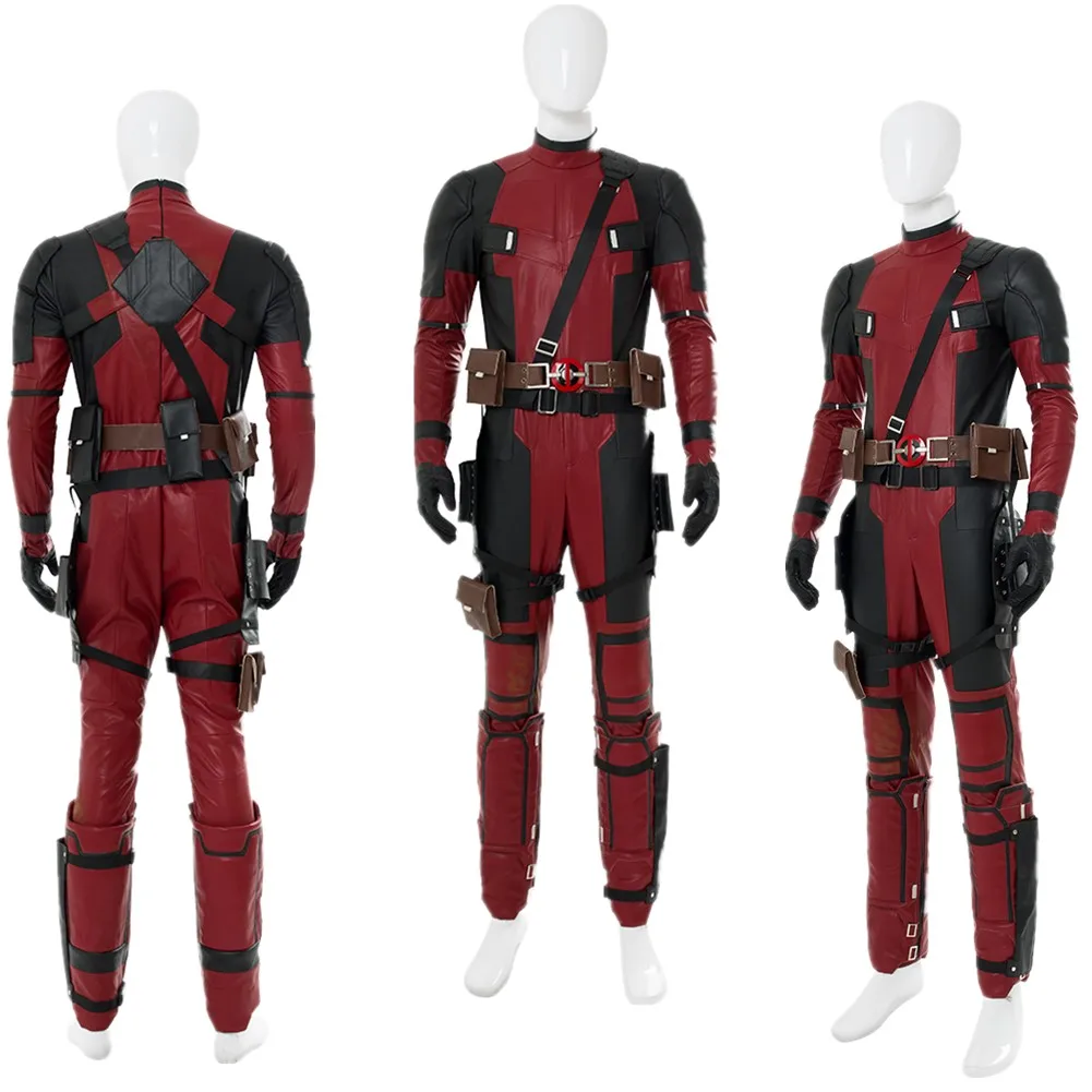 

Adult Dead Cosplay Pool Wade Fantasia Men Wilson Villain Costume Disguise Jumpsuit Outfits Halloween Carnival Party Suit