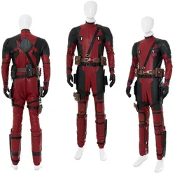 Adult Wade Cosplay Fantasia Men Wilson Villain Costume Disguise Jumpsuit Outfits Halloween Carnival Party Suit