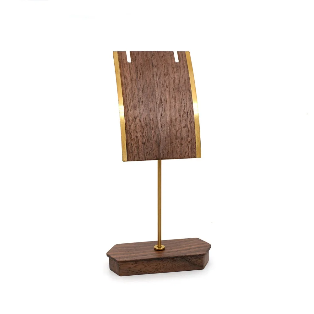 

Durable Copper and Wood Jewelry Display Stand Photography Props Simple Storage Rack Display Holder Earrings