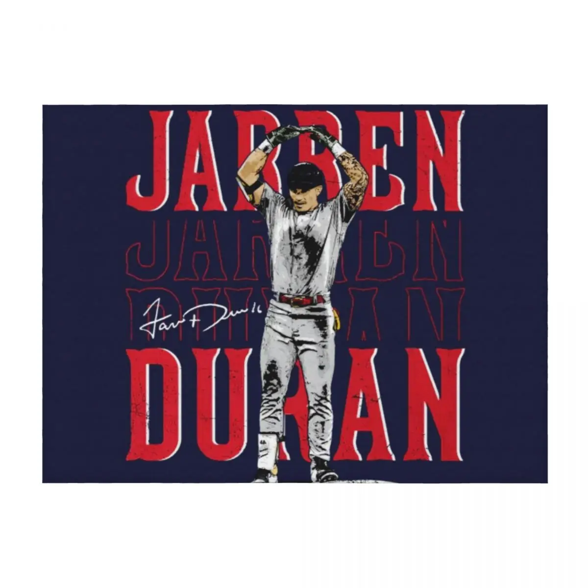 

Jarren Duran Boston Repeat Throw Blanket Winter beds Thermals For Travel Nap Moving Blankets