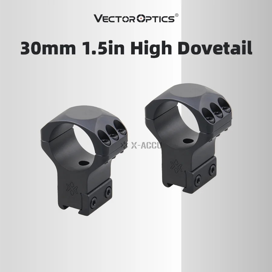 Vector Optics-X-Accu 30Mm 1.5In High Dovetail 11Mm Rifle Scope Rings Cnc Machined for Rifle Hunting