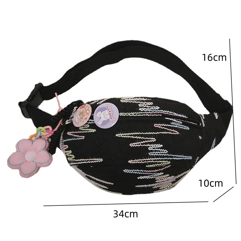 2024 New Crossbody Bag Chest Bag Women Bag Fashion Cute Cartoon Girl Heart Leisure Korean Style Student Shoulder Bag Waist Packs