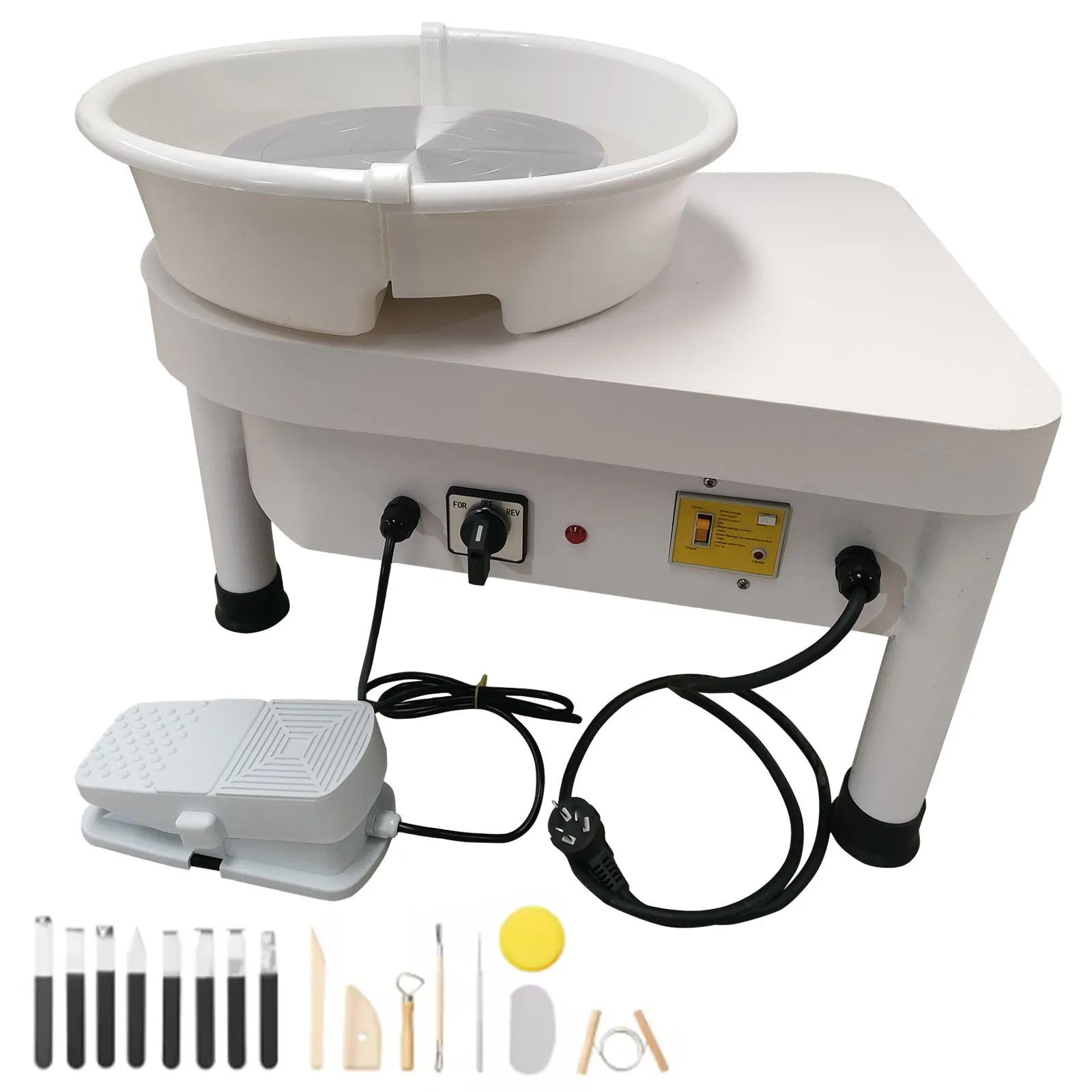 

350W Pottery Wheel 30cm Ceramic Wheel Machine Lift Legs Foot Pedal DIY Tool Kit for Work Art Craft DIY Electric ceramic wheel