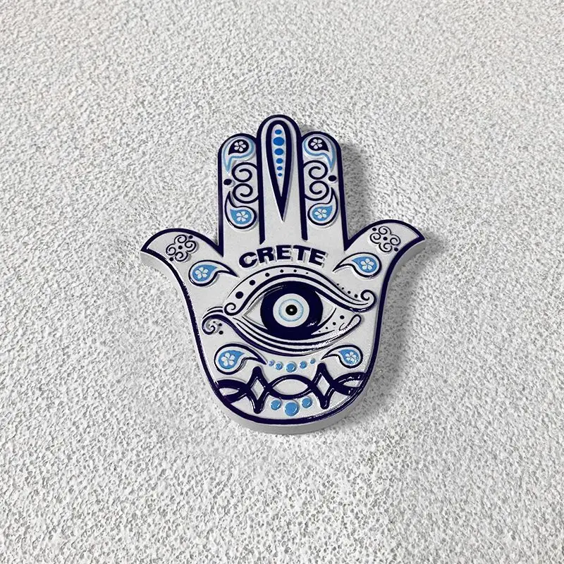 Greek Crete Hand Shape 3D Refrigerator Magnet Devil's Eye Personalized Souvenir Creative Decoration