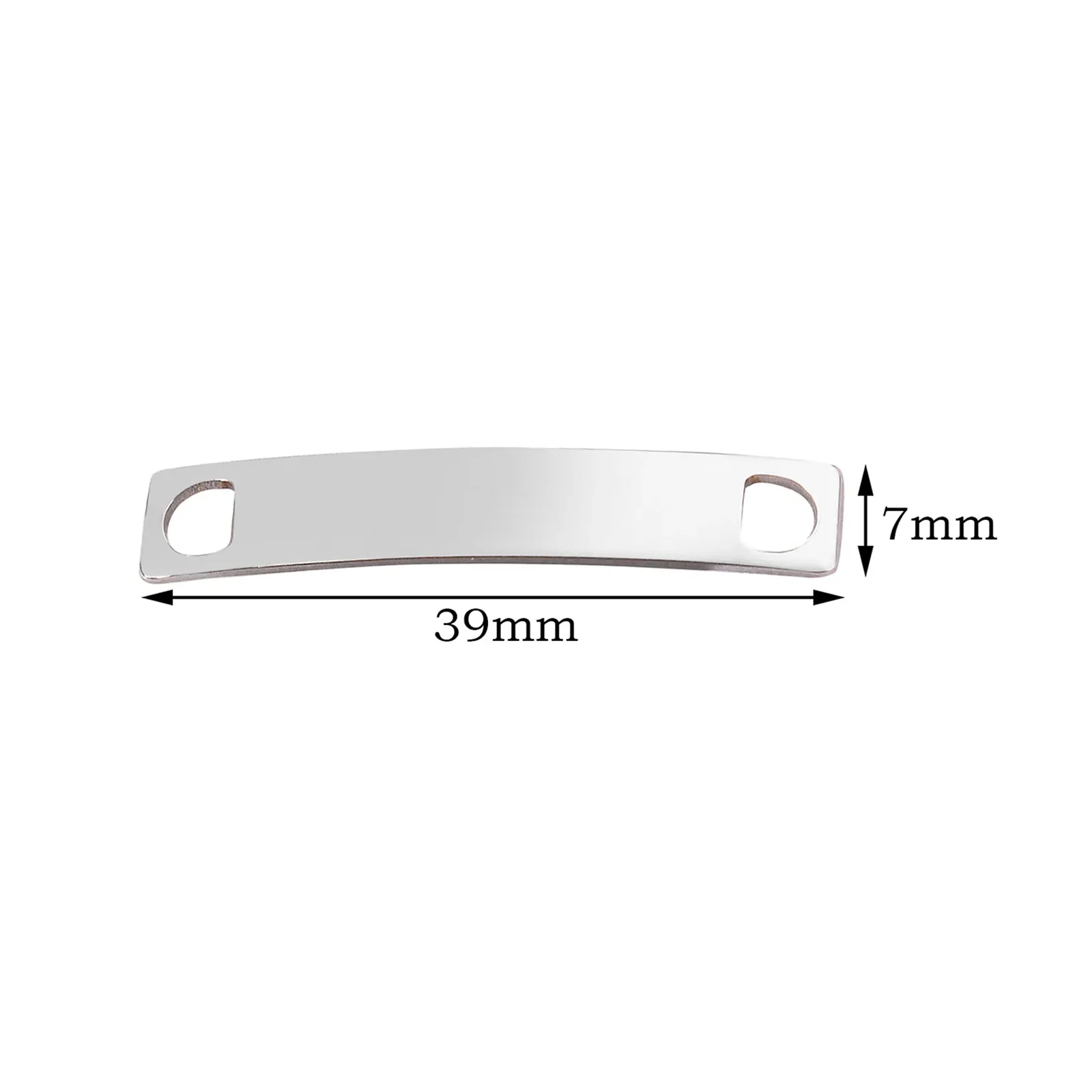 20 Stück silberfarbene Herren-Anhänger aus Edelstahl, ID-Armband, Schmuckherstellung, Hundemarke für die Herstellung von Geschenken, zum Stempeln von Schmuck – Detail 4