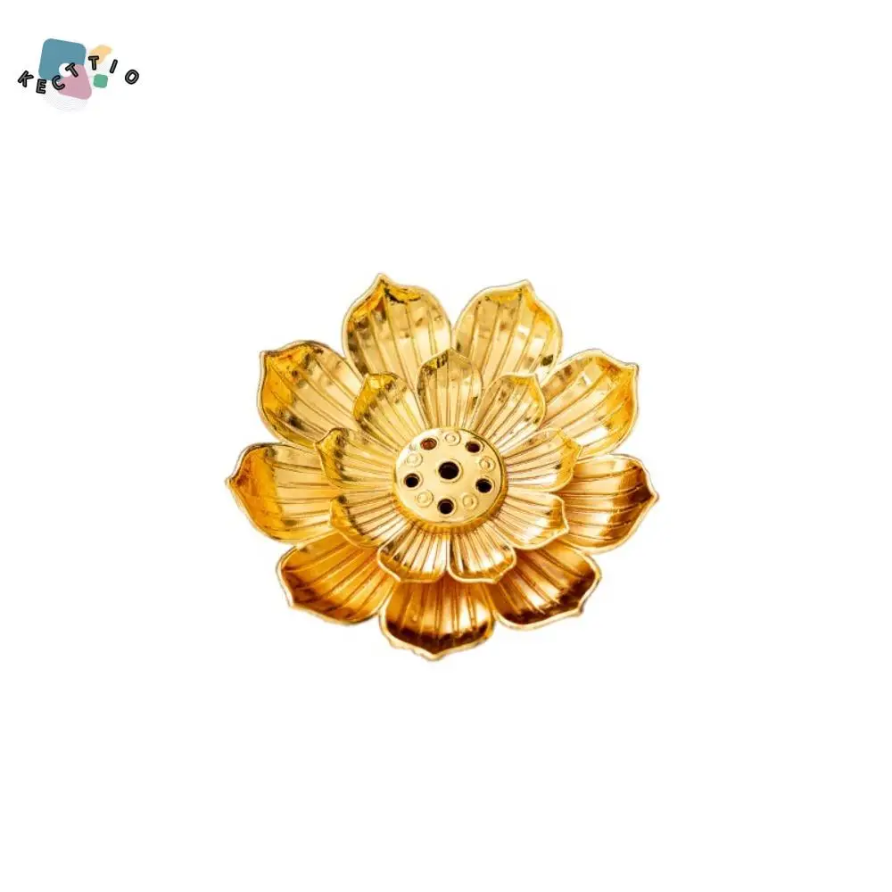 

Lotus Design Incense Burner 6 Holes Detachable Ash Catcher Lotus Aromatherapy Stand Vintage 2/3 Layer Incense Stick Holder