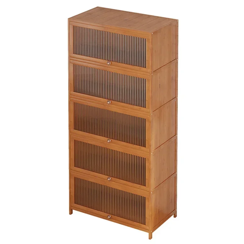 Kitchen shelves Multi-layer floor-to-ceiling storage Deepened side cabinets Multifunctional microwave ovens Pots Dish lockers