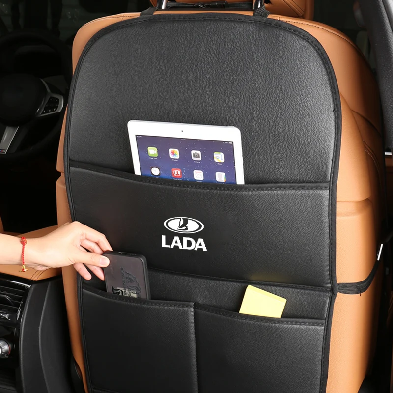 Car Seat Protective Cover Pad Storage Bag Anti Kick Dirty For Lada Vesta Niva Samara Kalina Largus Priora Xray Granta Cross 2112