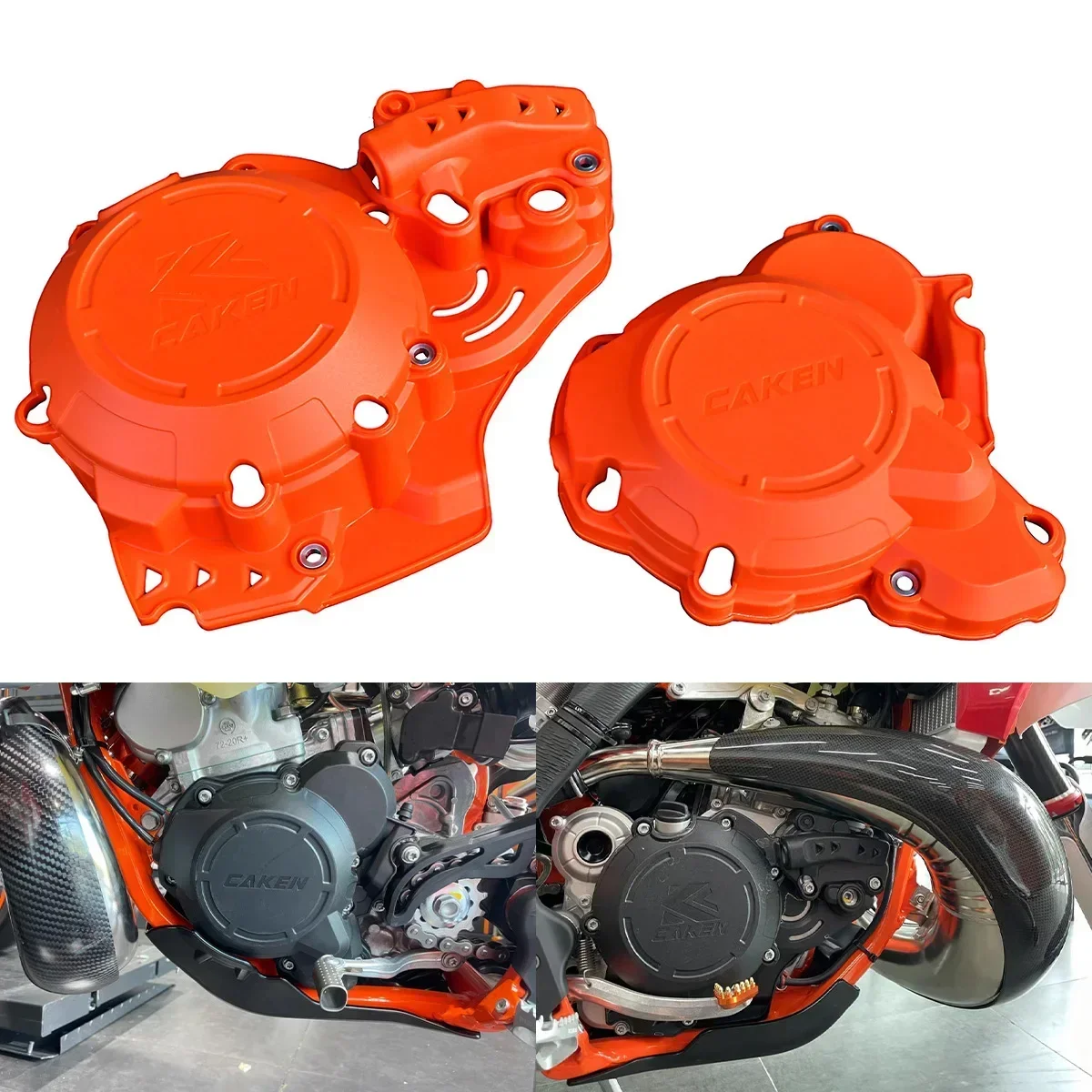 CAKEN Motorcycle Clutch Protector Ignition Guard Cover For KTM EXC SX XC XC-W 250 300 For Husqvarna TE250 TE300 TC250 2020-2023