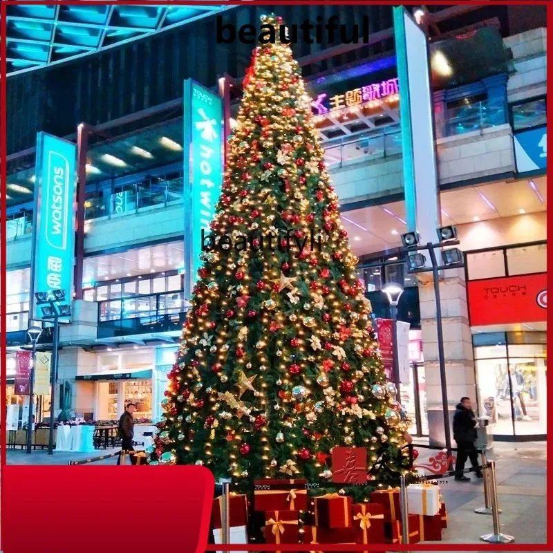 

Large Christmas tree 6 meters shopping mall hotel reputation 4-8 meters, outdoor windproof steel frame Christmas tree decoration