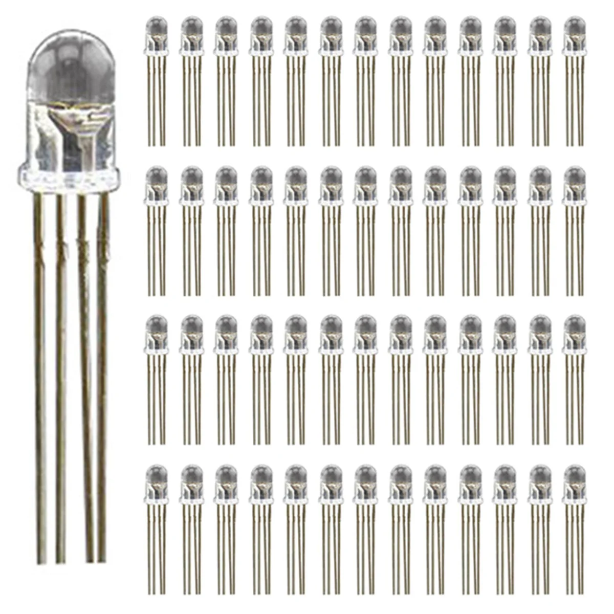 

A72Z 400pcs 5mm 4 Pin RGB LED Common Anode Red Green Blue