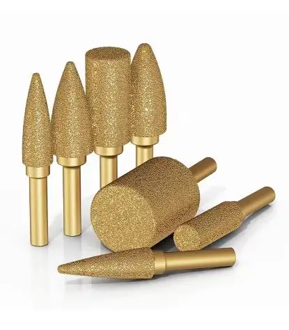 

6 мм круглый хвостовик, вакуумная пайка, алмазная шлифовальная головка, роторный напильник для камня