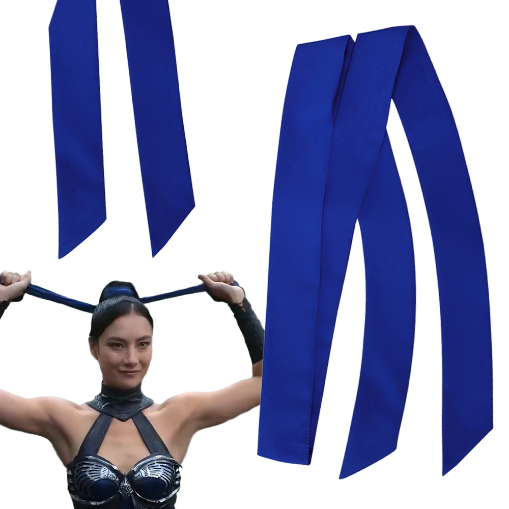 

Fantasia MK Kitana Cosplay Ribbon Hair Band 2026 Movie Mortal Kombat 2 Women Disfraz Costume Accessories Halloween Carnival Prop