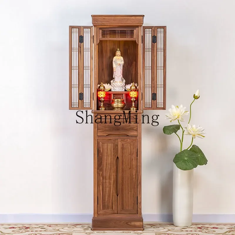 CL simple shrine vertical cabinet with door for ancestorshousehold small Buddhist shrine for Taiwan household modern