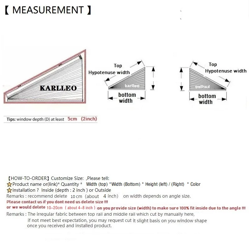 Triangle Blinds,Irregular Cellular Shs, Honeycomb Fric Movele Up and down for window 241211-HZYSTK
