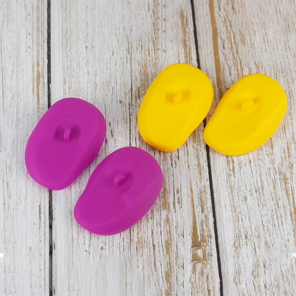 1 زوج سيليكون صبغة شعر الأذن يغطي صبغة شعر صالون غطاء للأذنين واقي أذن قبعات لتصفيف الشعر صالون الصباغة دش اكسسوارات #6