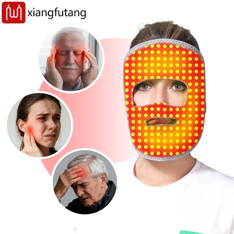 

Red Light Therapy Face Mask Hot Compress Massage for Facial Nerve Paralysis Rehabilitation Improve Blood Circulation