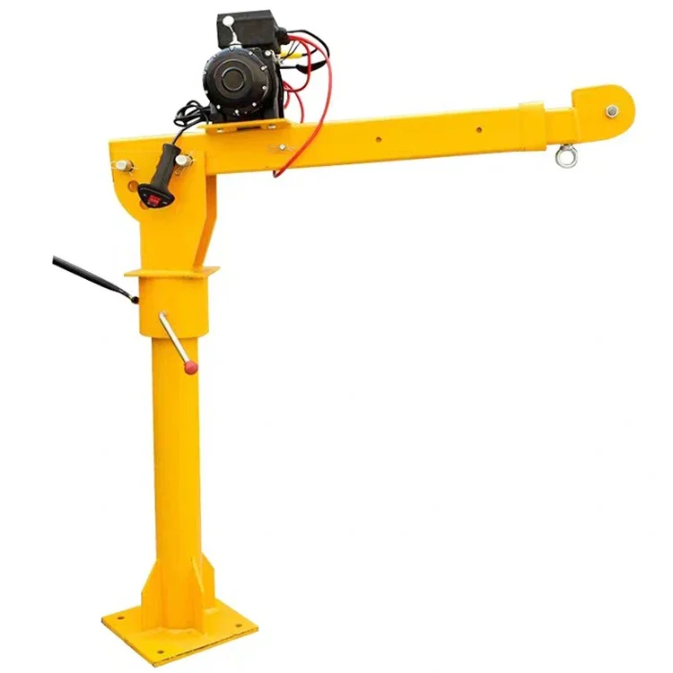 Mini Pickup Truck Crane 500kg 3000lb Electric Winch DC 12V, Portable for on-board use, Industrial and Household Use