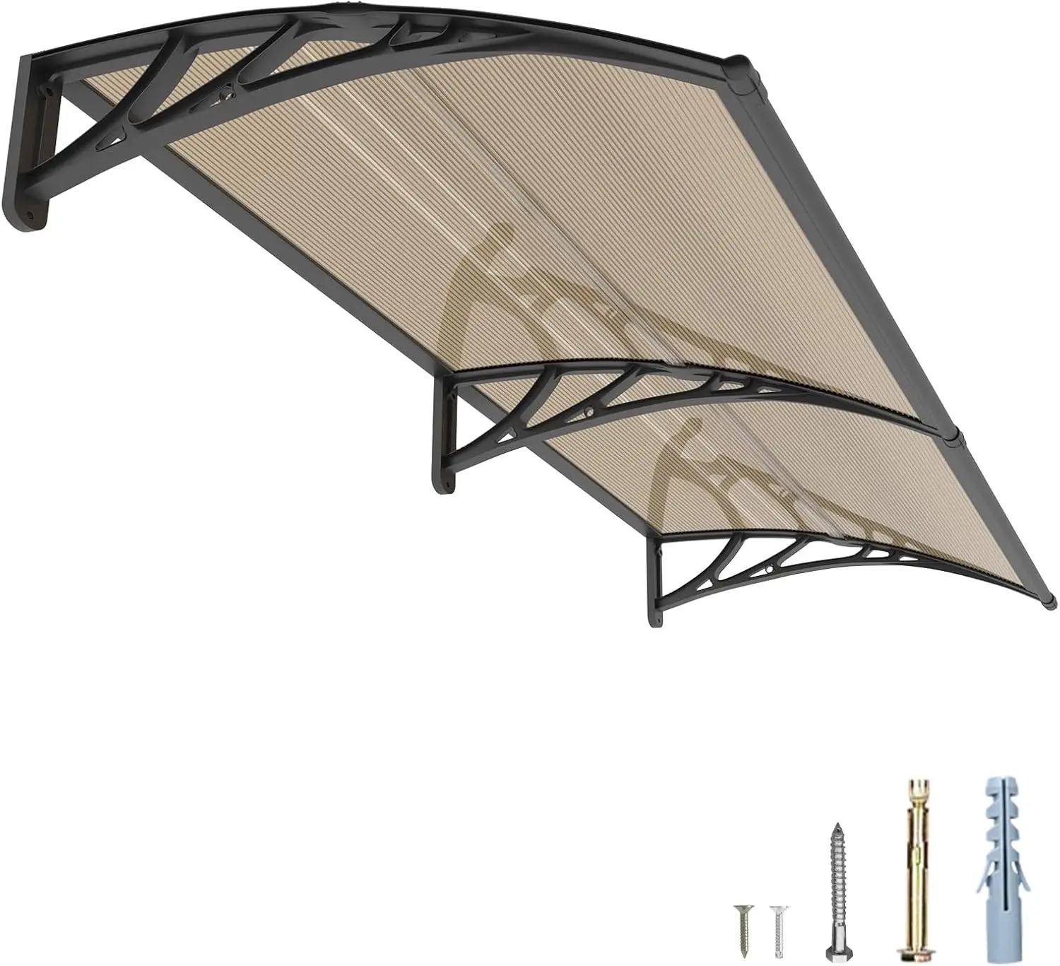 40x80'' Window Door Awning, UV/Rain/Snow/Sunlight Protection, UPF 50+ Polycarbonate Overhang Canopy for Entrance/Patio/Porch/Deck