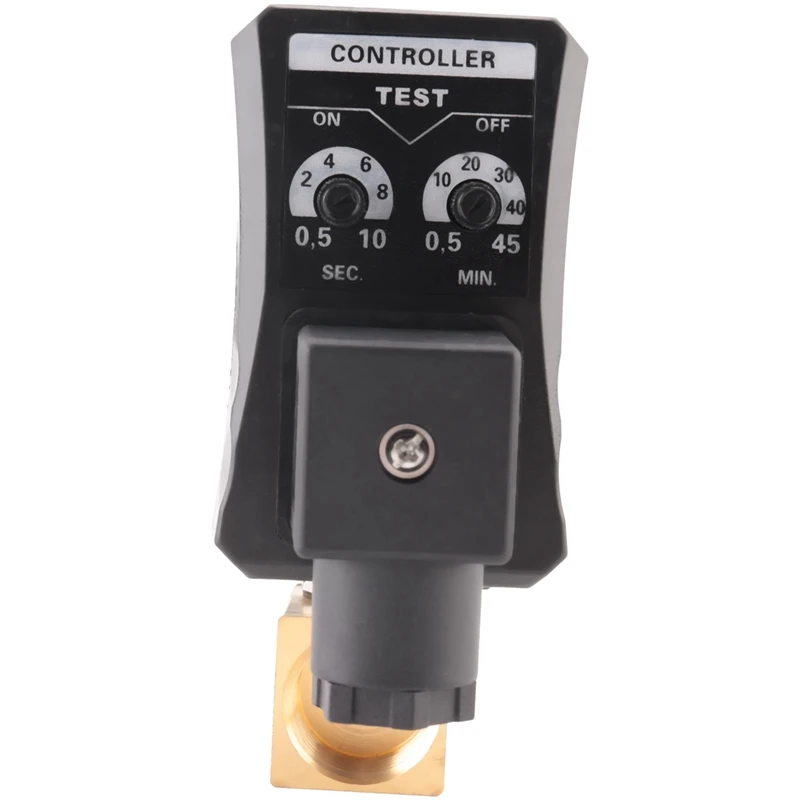 G1/2 DN15 230V Automatic Timed Water Tank Electronic Timed Drain Valve For Air Compressor Condensate Management Easy Install