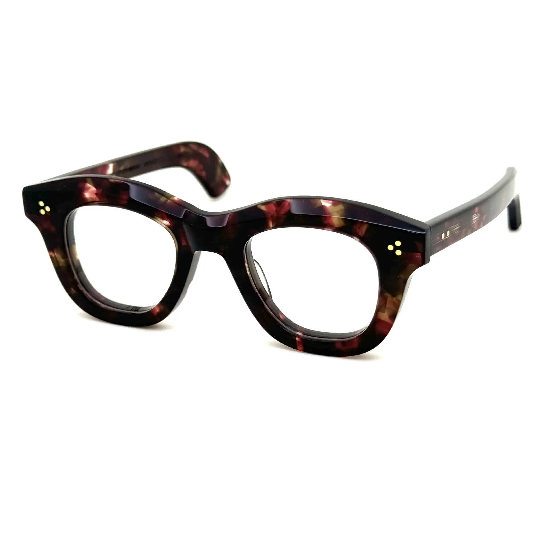 كبير مربع الحجم يدوية إيطاليا سوبر سميكة خلات الرجال النساء خمر إطار مشهد الرجعية وصفة طبية عدسة PL-003