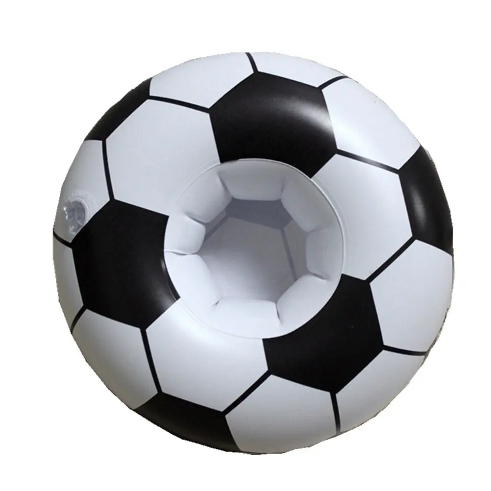 Inflatable Soccer Drink Float Cup Holder 5 Pack PVC Floating Coasters for Swimming Pool Beach Party