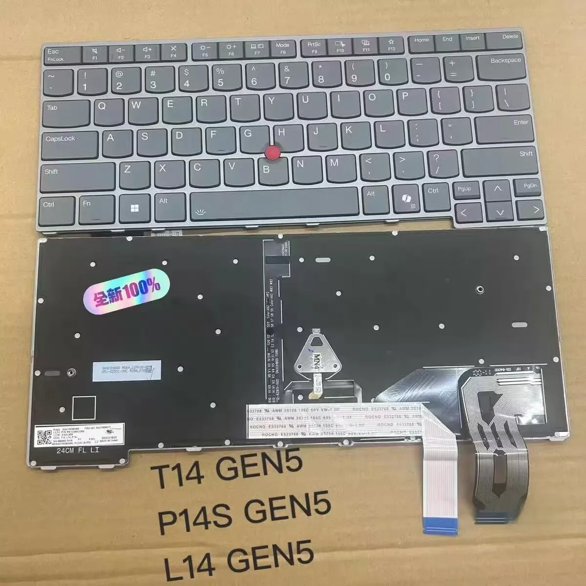 US English Keyboard Backlit For Lenovo ThinkPad T14 L14 P14s Gen 5 Gen6 USA Backlight Trackpoint Keyboards