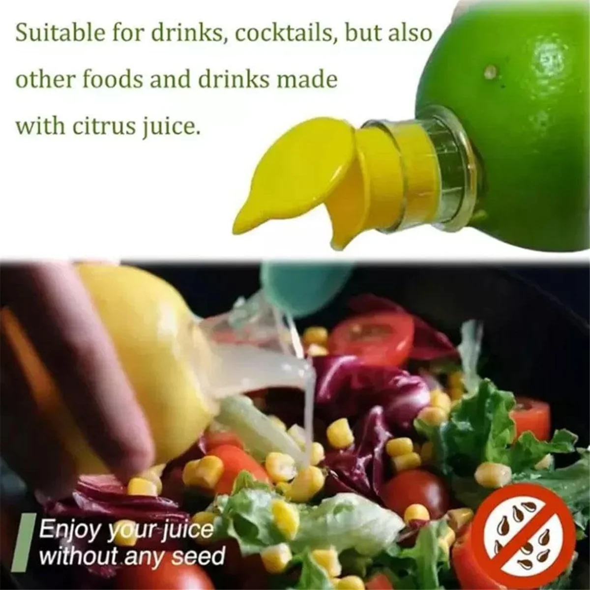 ABJZ Spremiagrumi manuale, efficiente spremiagrumi per arancia e limone con spruzzatore di succo, ideale per succhi di frutta fresca