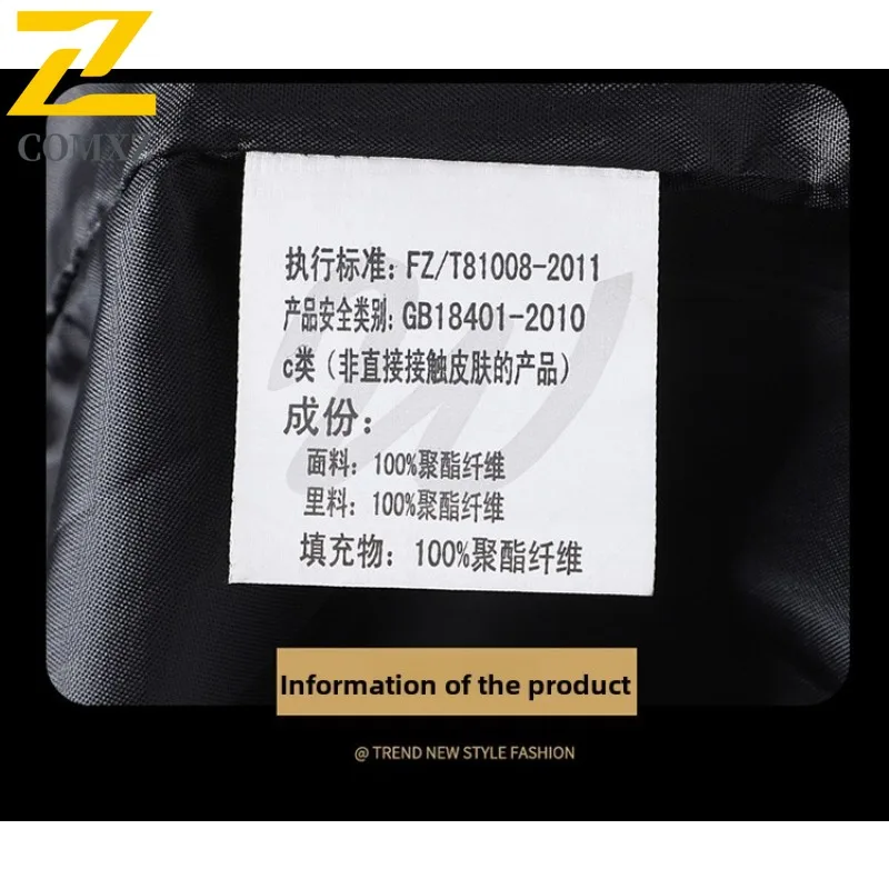 COMXZ Luxurious New Padded Jacket Business Leisure Windproof Jacket Men Travel Anti-Cold Stand Collar Plus Size Winter Outerwear