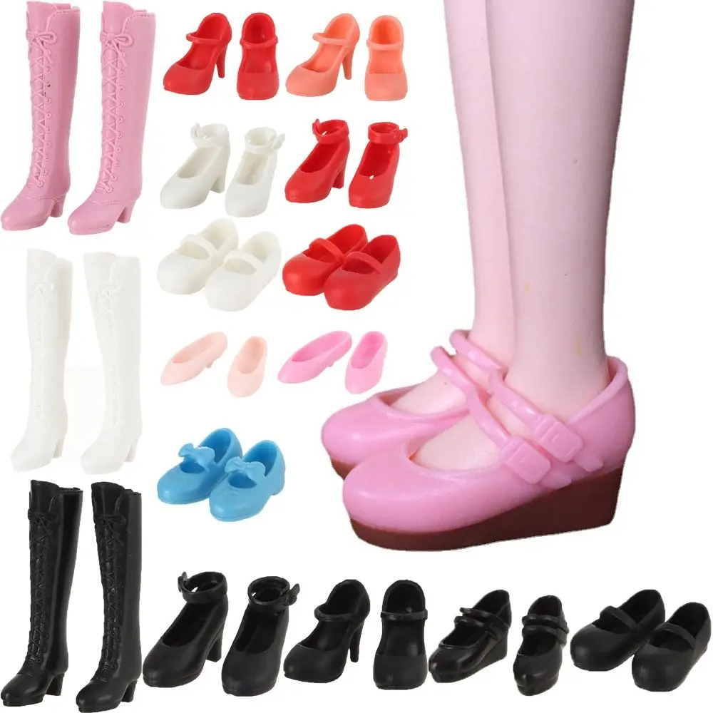 Plastic Female Fashion Long Knees Boots Accessories Hero Dolls Boot Doll Shoes