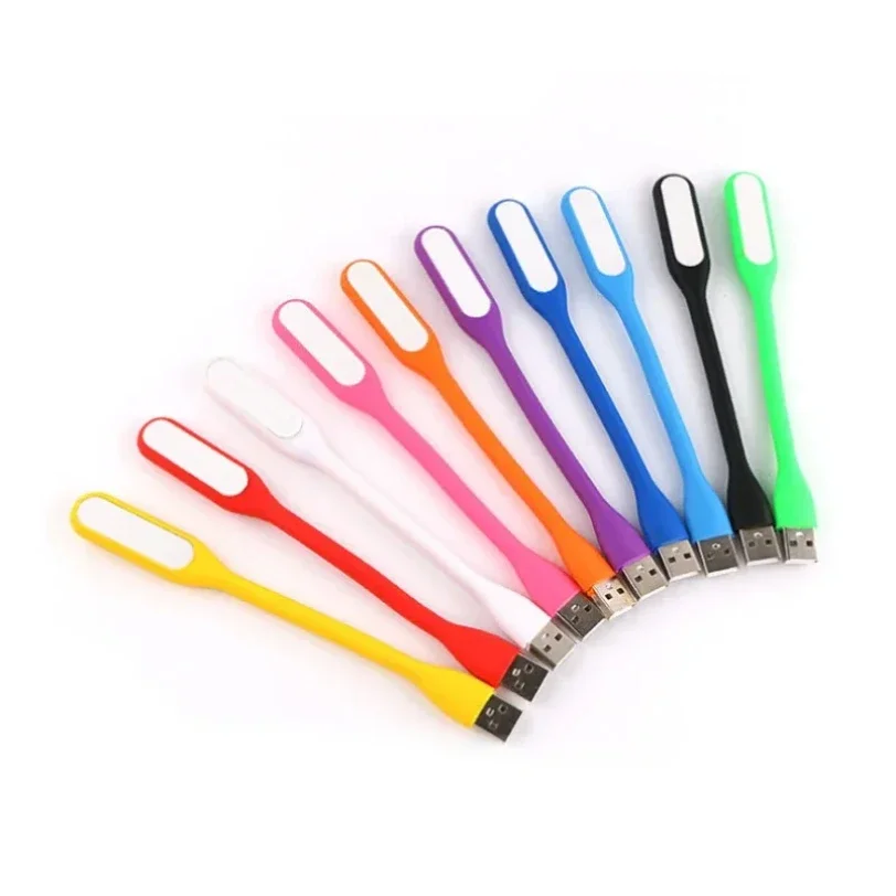 300pcs Mini 6 LED Reading Book Light Portable Camping USB Plug Night Light Power Bank Computer PC Laptop Table Lamp