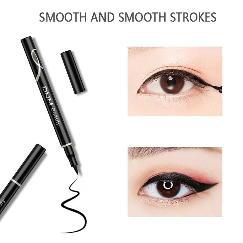 DNMNatural Black Waterproof Eyeliner Long Lasting Eye Liner Contour Makeup No-blooming Liquid Eyeliner Women Make Up TSLM2