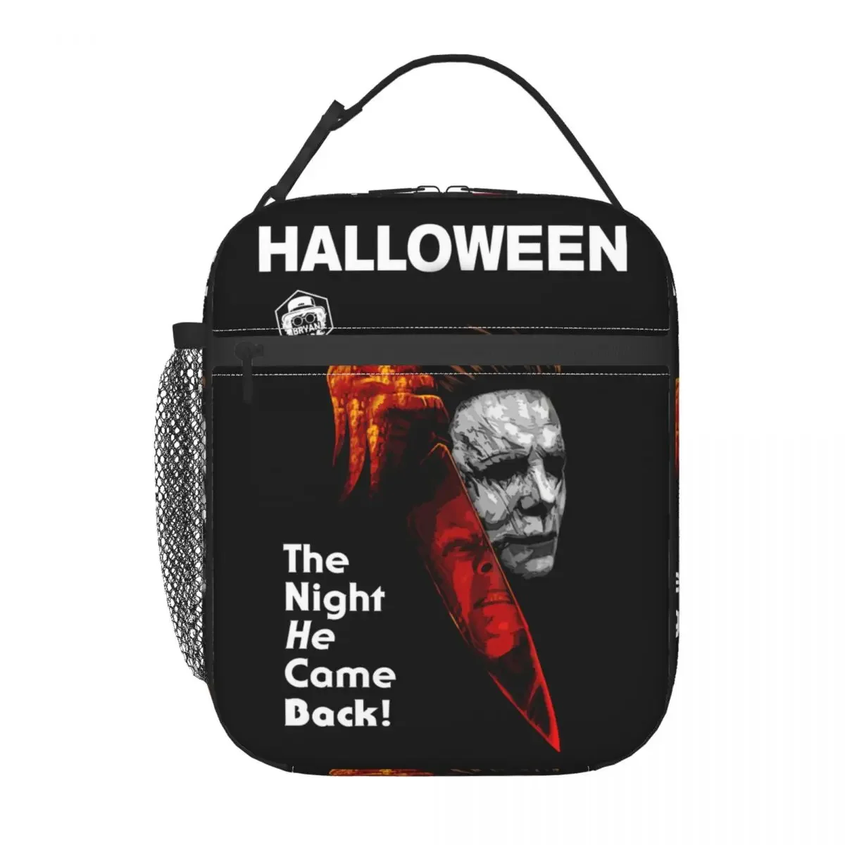 Custom Michael Myers Knives Lunch Bag Men Women Cooler Warm Insulated Lunch Boxes for Adult Office