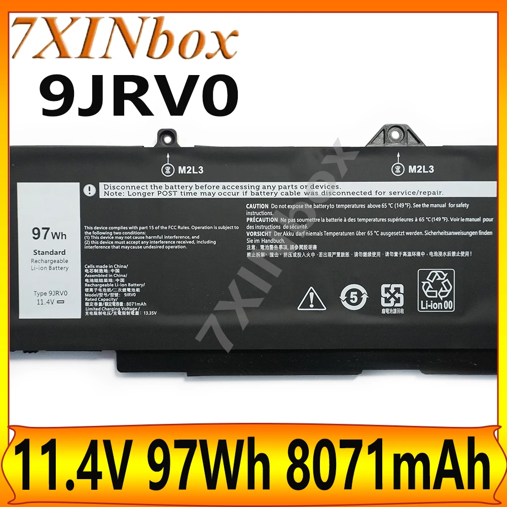 7XINbox 9JRV0 11,4 V 97Wh 8071mAh batería del ordenador portátil para Dell Alienware m17 R5 AMD Latitude 5521 5531 Precision 3561 3571 3581 Series