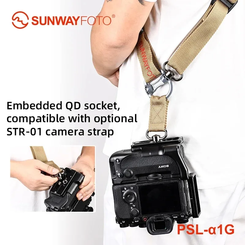 SUNWAYFOTO L Bracket for Sony a1 with Battery Grip VG-C4EM Quick Release Plate Arca Swiss RRS-PSL-a1G