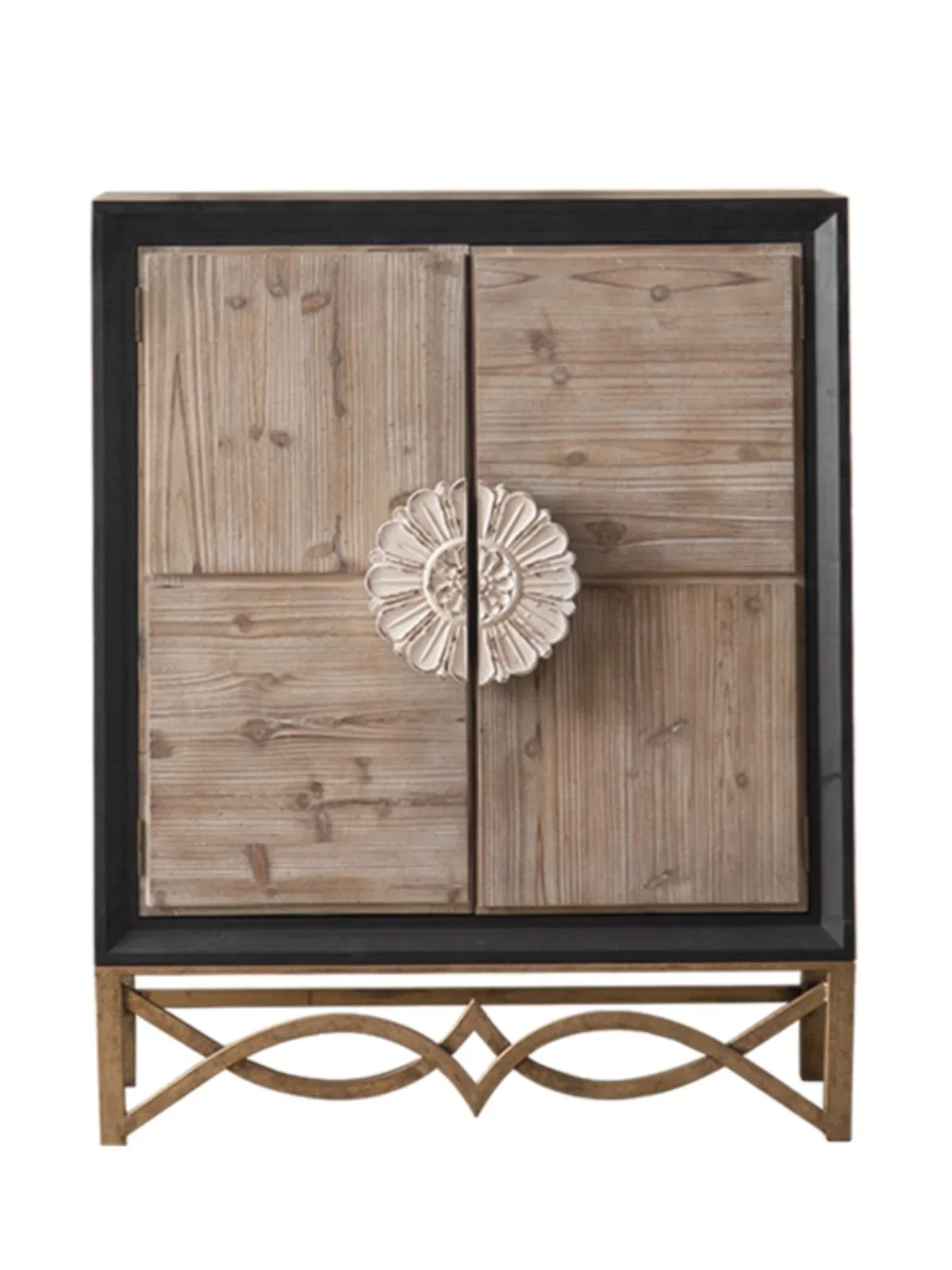 

Aesthetic Retro art entrance foyer shoe cabinet old storage carved American cabinet