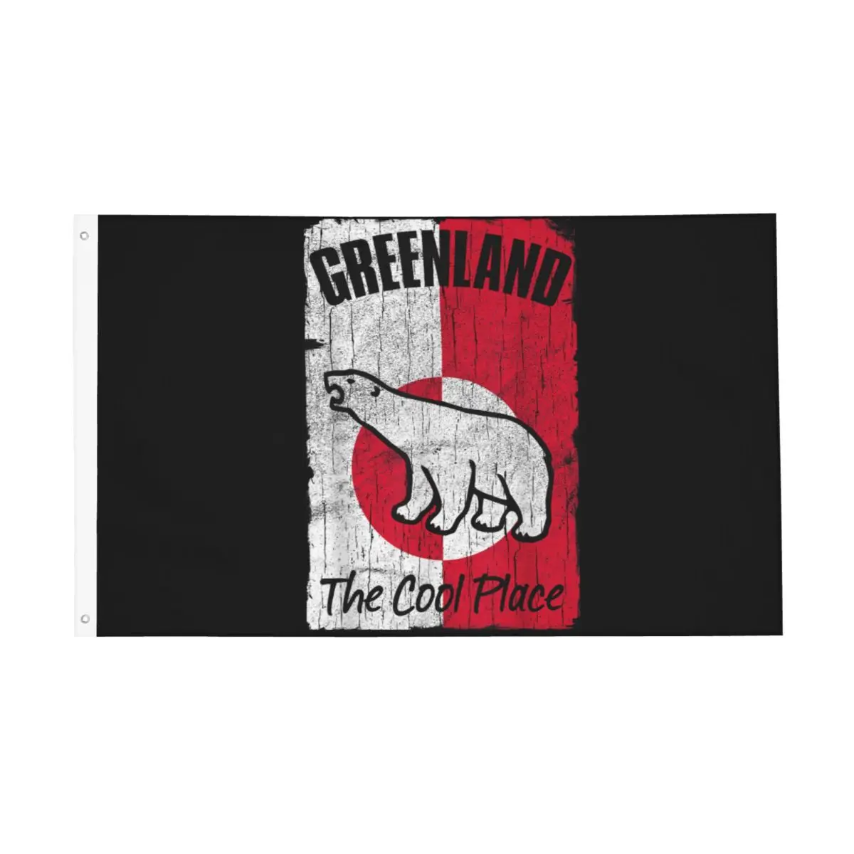 Greenland The Cool Place Flags Durable Indoor Outdoor Banner All Weather Hanging Decoration 90x150cm