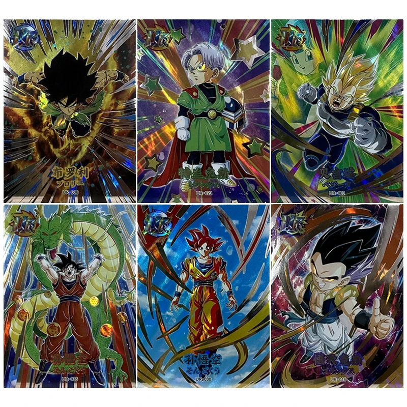 

Аниме Dragon Ball UR карты Сон Гоку стволы Vegetto Bulma Vegeta IV Коллекционные карты Рождественские подарки на день рождения детские игрушки