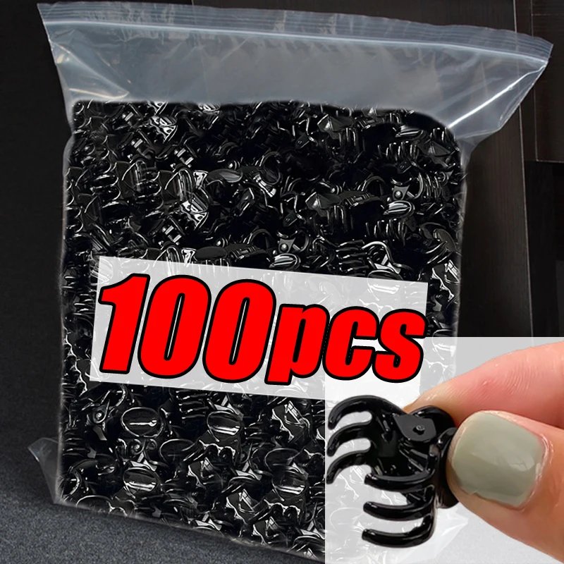 Small Hair Claw Clips for Women Girls Korean Simple Mini Black Transparent Plastic Clips Hairpin Kids Hair Styling Accessories