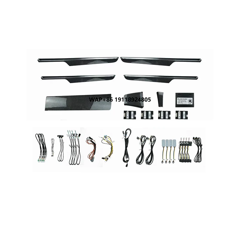 

Automotive Interior Ambient Lighting, Carbon Fiber Textured Door Footwell Lights for 2014-2023 Macan 95B