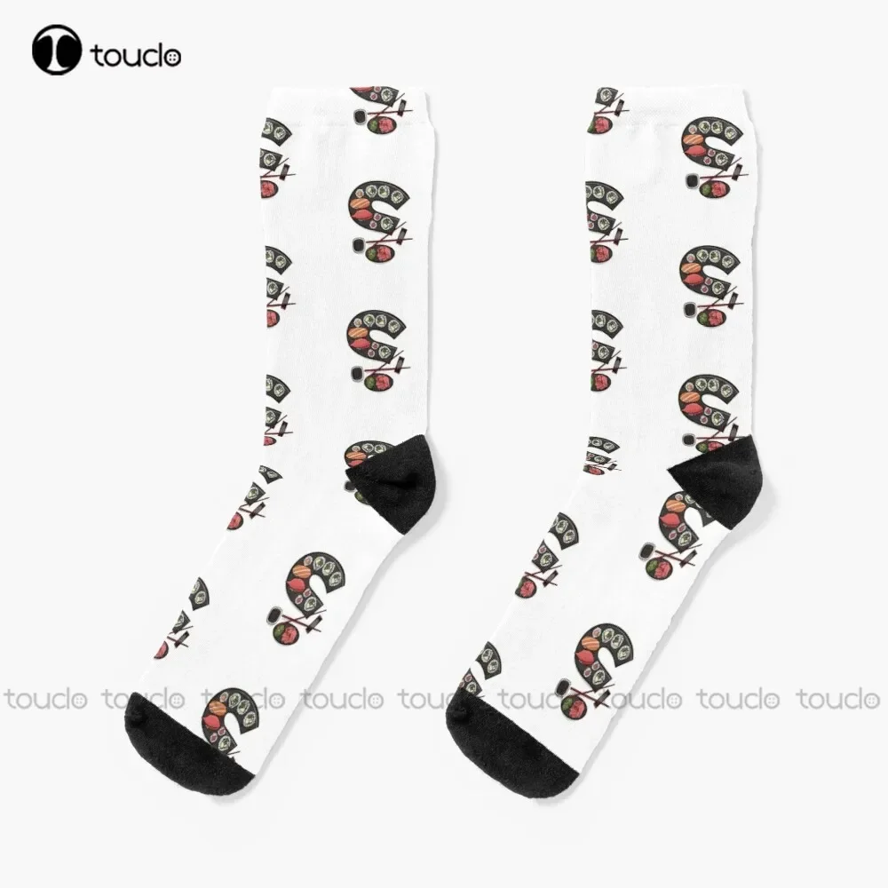 Sushi Plate Ramen Japanese Food Japan Socks Socks For Womens 360° Digital Print Unisex Adult Teen Youth Socks Gift Funny Sock