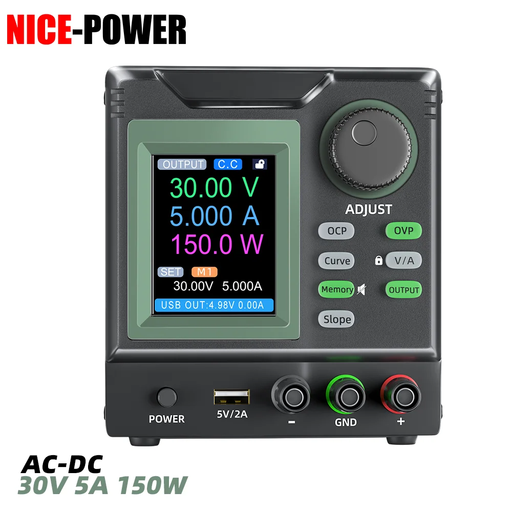 Linear DC Regulated Power Supply 30V 5A 150W High Precision Digital Display OCP OVP Protection L Electronic Testing