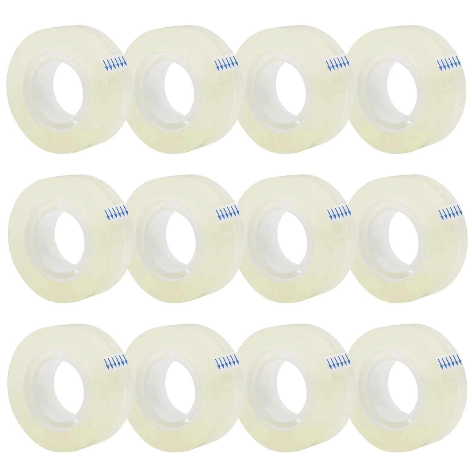 72rolls Premium Transparent Tape 3.5cm x 50m  Multifuntion High-viscosity Adhesive Tape for Gift Wrapping Packing
